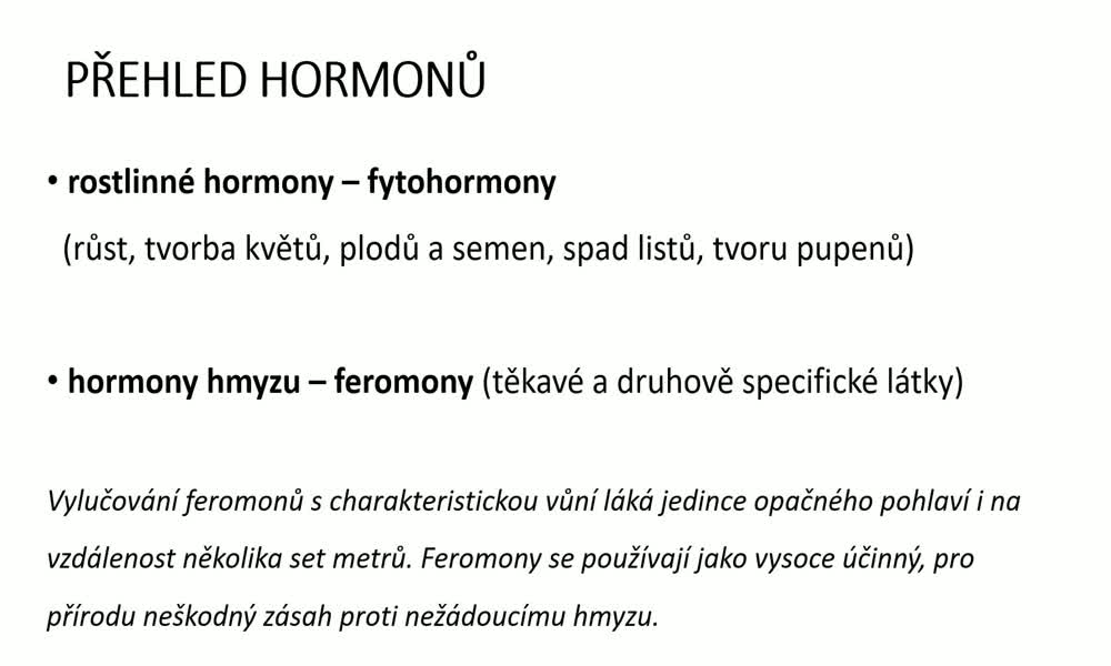 3. náhled výukového kurzu Hormony