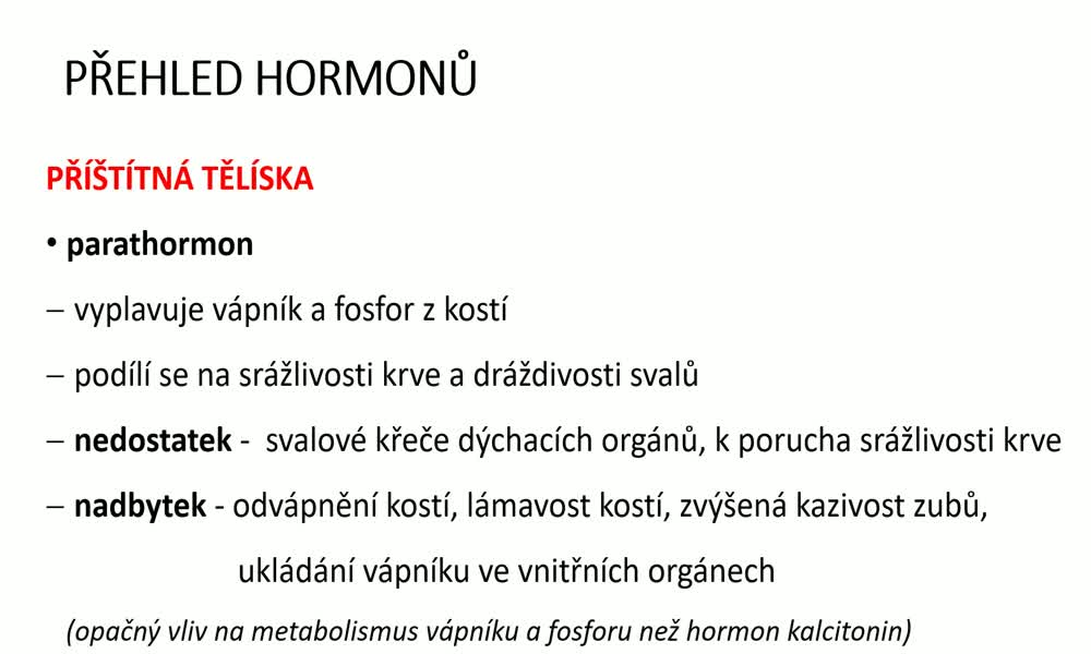 5. náhled výukového kurzu Hormony