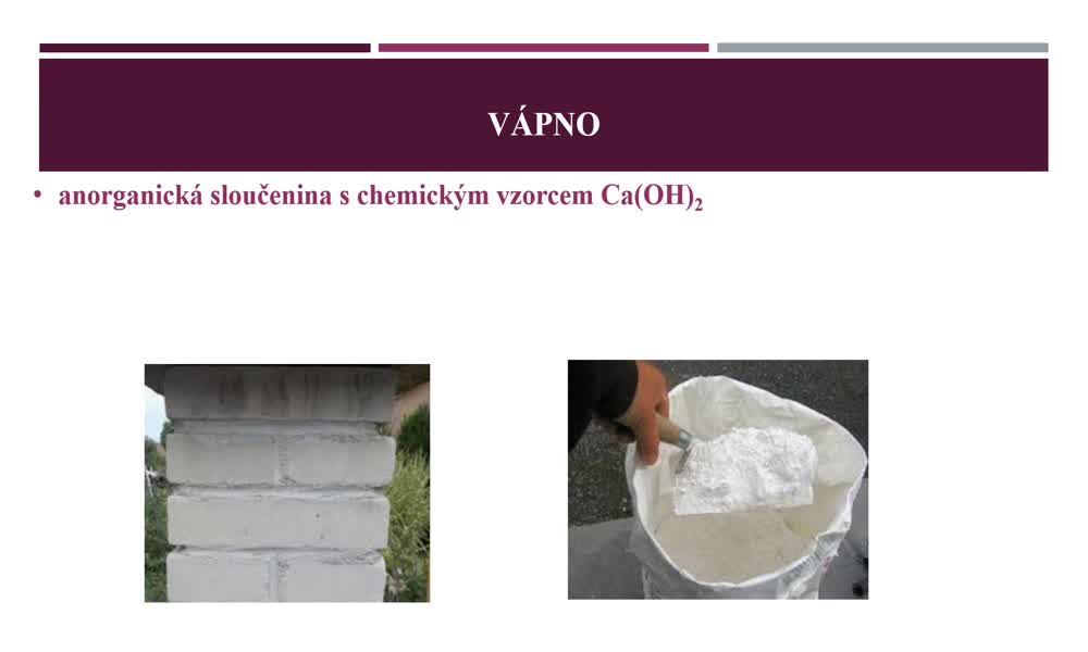 6. náhled výukového kurzu Tepelně zpracované materiály – cement, vápno, sádra, keramika
