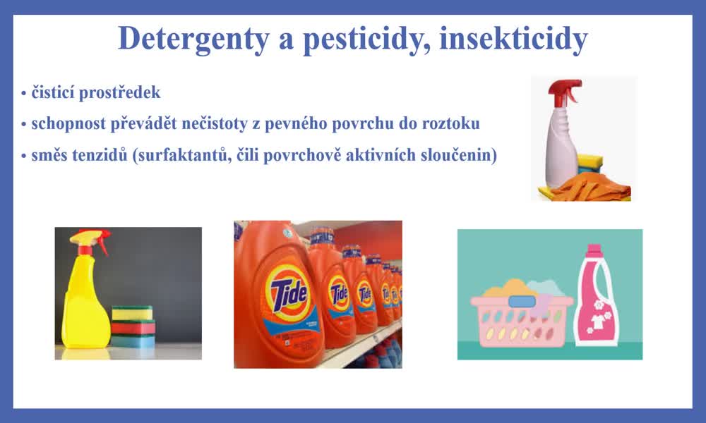 1. náhled výukového kurzu Detergenty a pesticidy, insekticidy