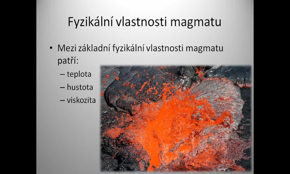 4. náhled výukového kurzu Magmatický proces – vznik magmatu a jeho tuhnutí, krystalizace minerálů z magmatu