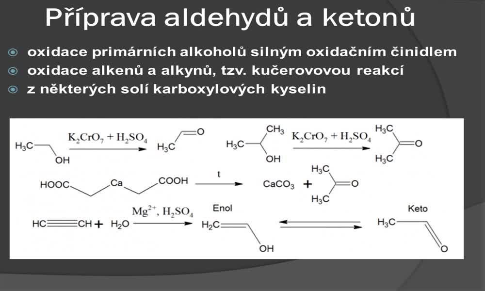 4. náhled výukového kurzu Aldehydy a ketony