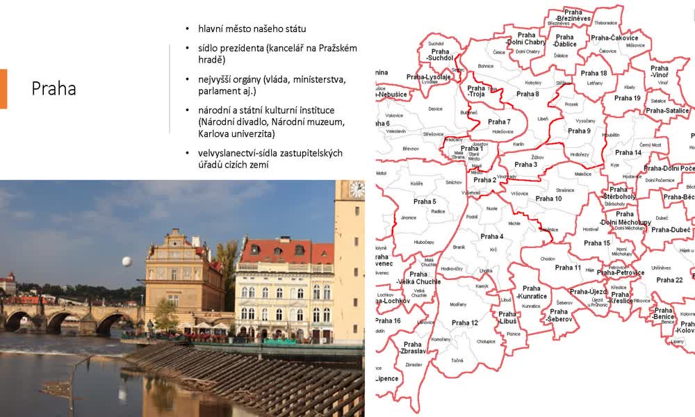 1. náhled výukového kurzu Hlavní město Praha