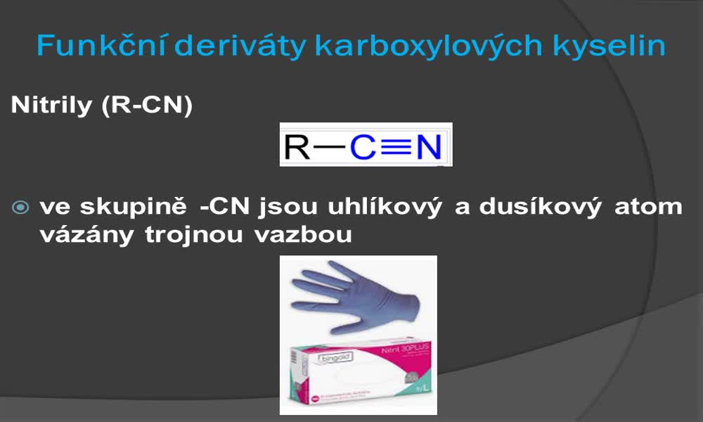 6. náhled výukového kurzu Substituční a funkční deriváty karbox kyselin