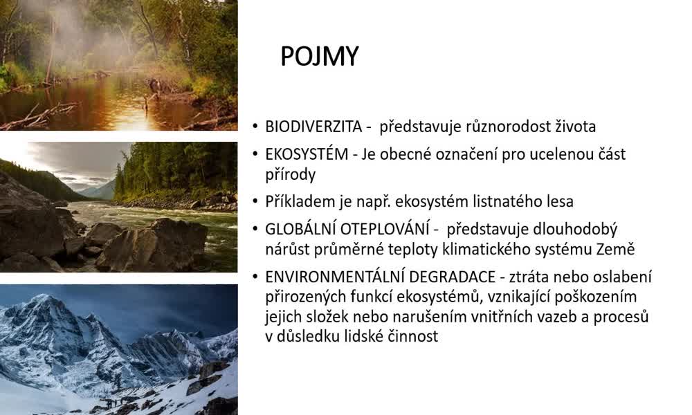 2. náhled výukového kurzu Geografie životního prostředí (Kamila A.)