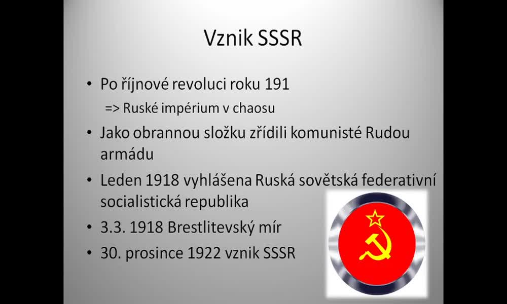 4. náhled výukového kurzu SSSR jako světová velmoc
