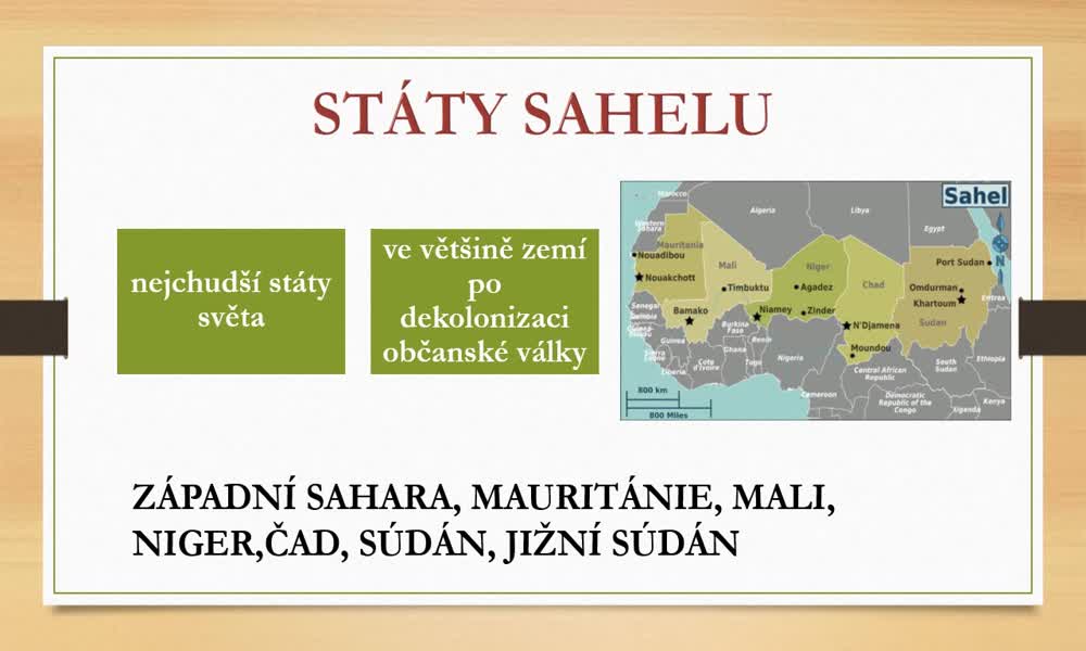 3. náhled výukového kurzu Státy Sahelu