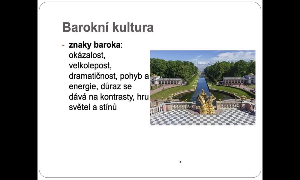 2. náhled výukového kurzu Barokní kultura, politika, náboženství