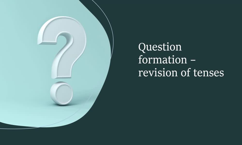 1. náhled výukového kurzu Question formation - revision of tenses