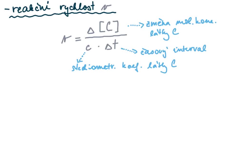 5. náhled výukového kurzu Rychlost chemických reakcí a základy reakční kinetiky