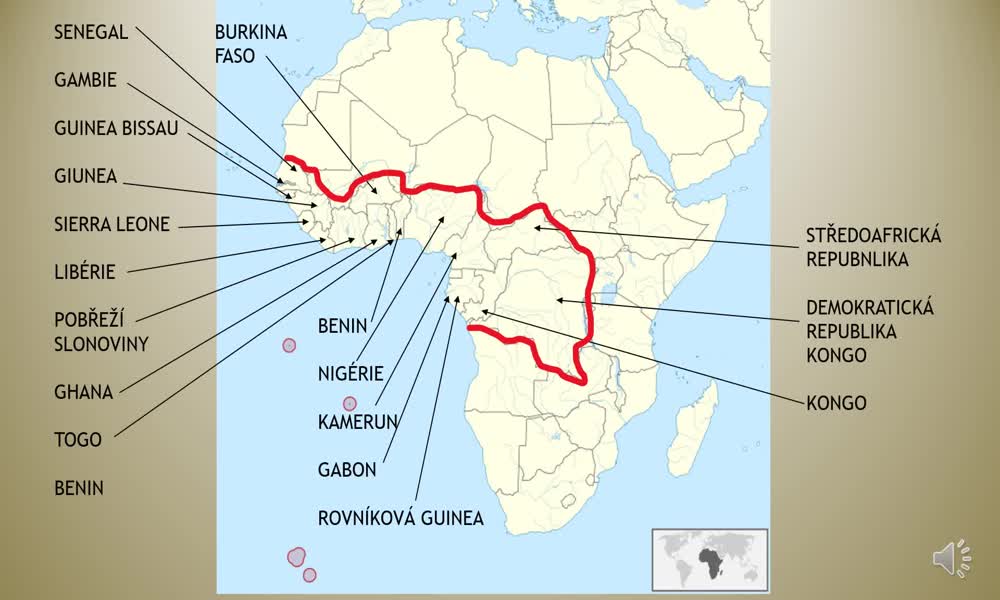 1. náhled výukového kurzu Státy Guinejského zálivu a povodí Konga