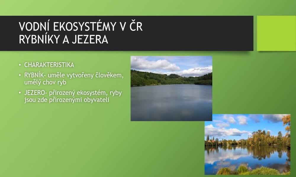 1. náhled výukového kurzu Vodní ekosystémy v ČR - obratlovci
