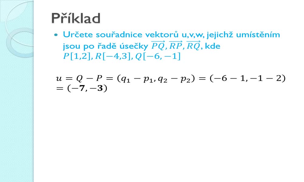 5. náhled výukového kurzu Vektory a jejich souřadnice (Lenka B.)