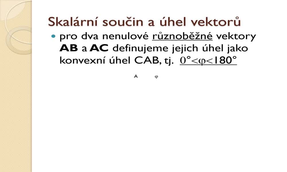 2. náhled výukového kurzu Skalární součin vektorů (Lenka B.)