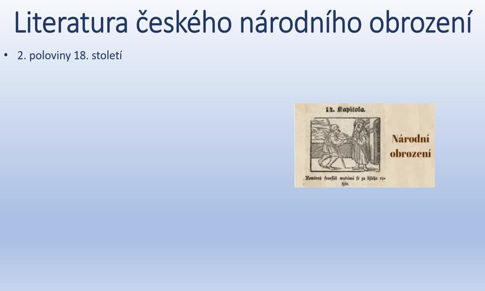 1. náhled výukového kurzu Literatura českého národního obrození