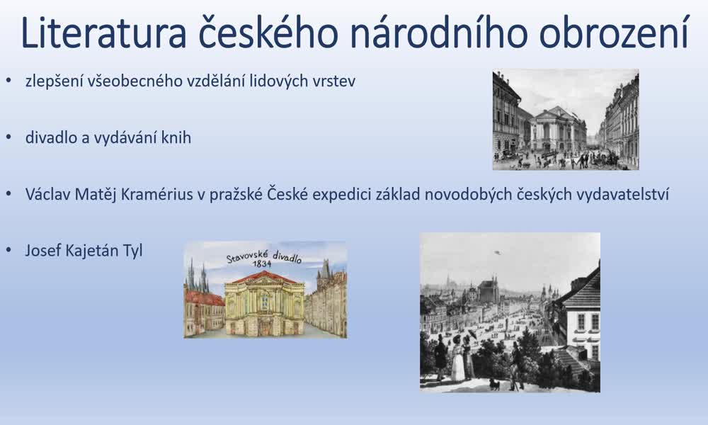 3. náhled výukového kurzu Literatura českého národního obrození