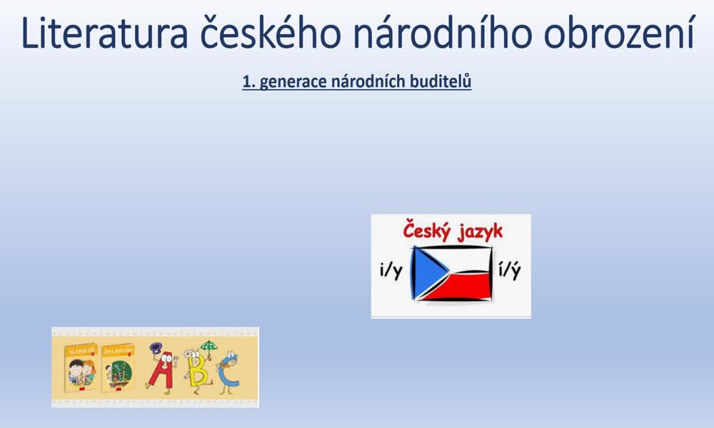 4. náhled výukového kurzu Literatura českého národního obrození