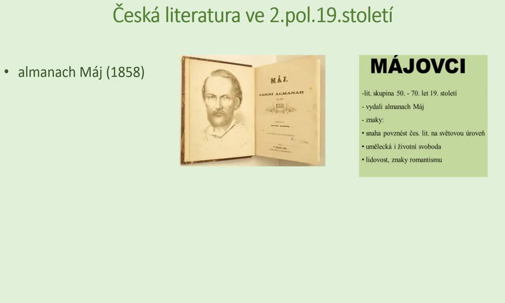 2. náhled výukového kurzu Česká literatura ve 2.pol.19.století