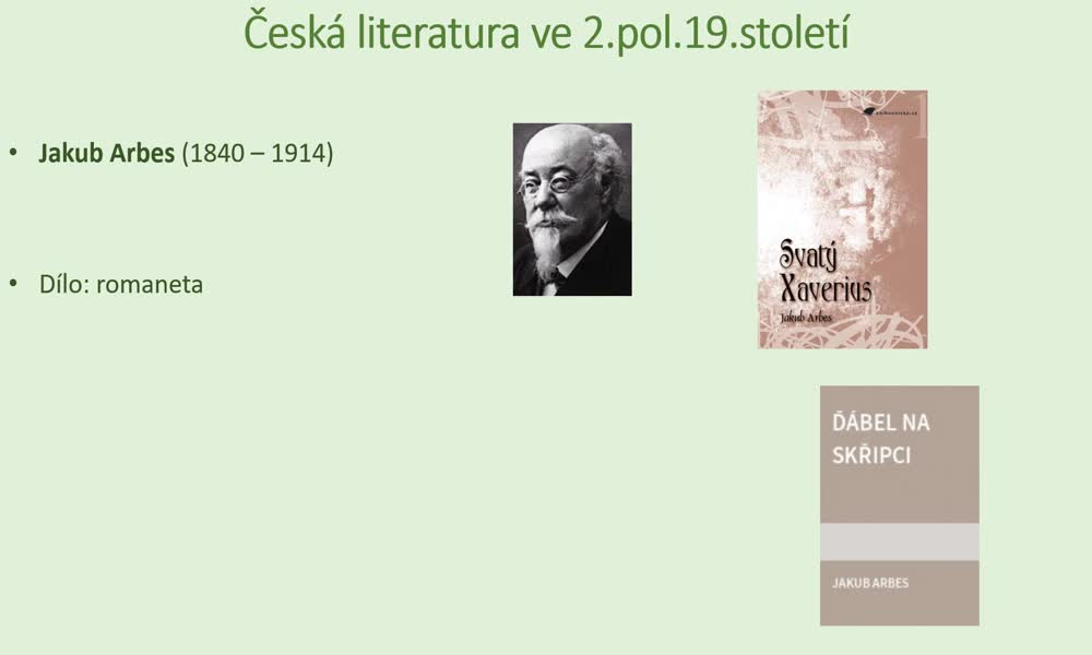 6. náhled výukového kurzu Česká literatura ve 2.pol.19.století