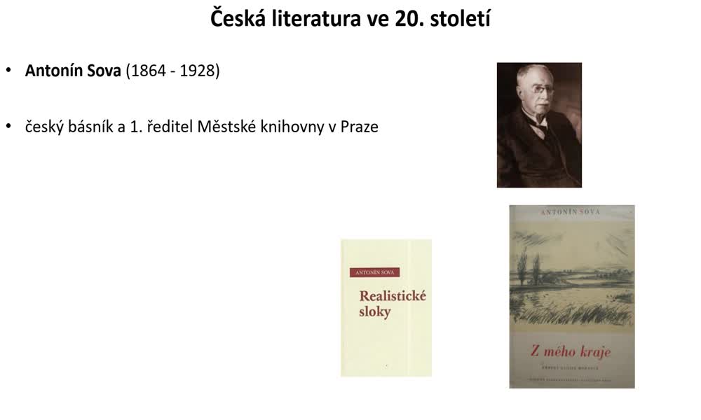 4. náhled výukového kurzu Česká literatura ve 20. století 1. část