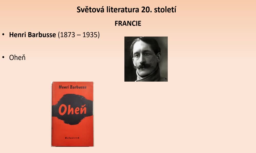 3. náhled výukového kurzu Světová literatura ve 20. století - meziválečná literatura
