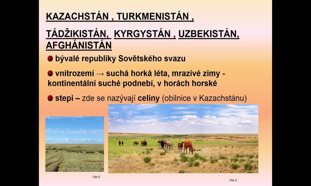 3. náhled výukového kurzu Střední Asie - Středoasijské státy