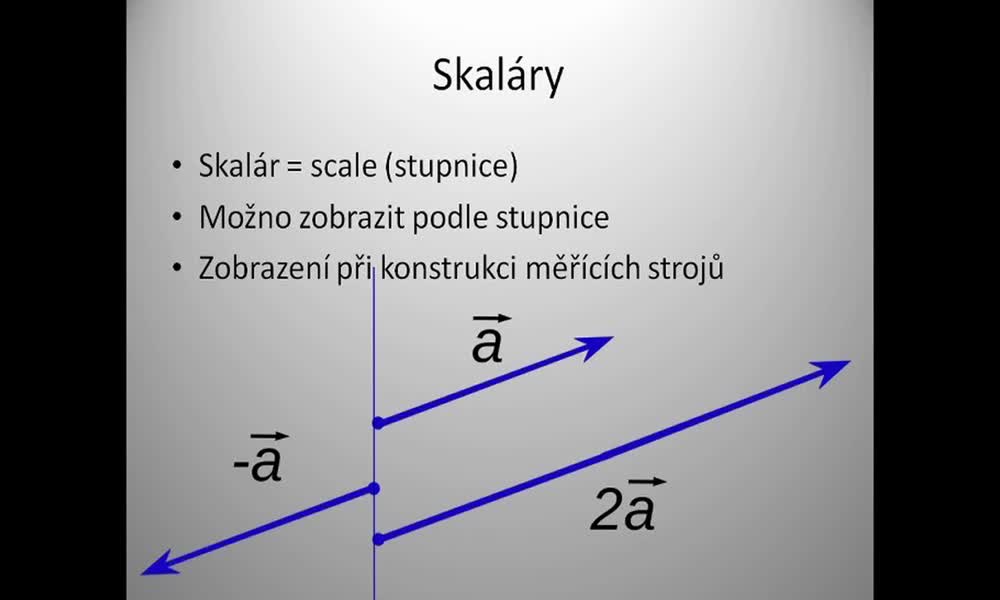 3. náhled výukového kurzu Skalární a vektorové veličiny