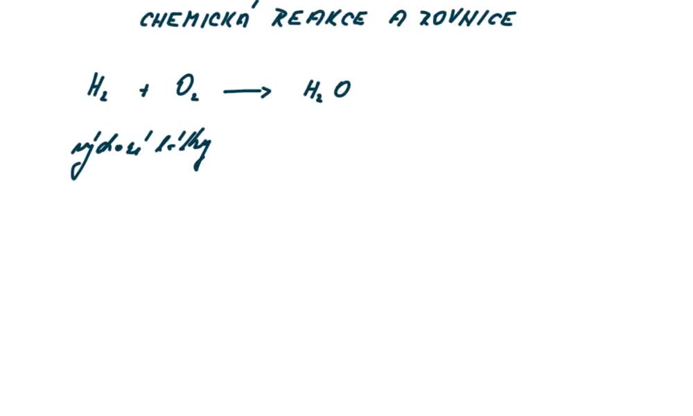 2. náhled výukového kurzu Chemické reakce a rovnice 