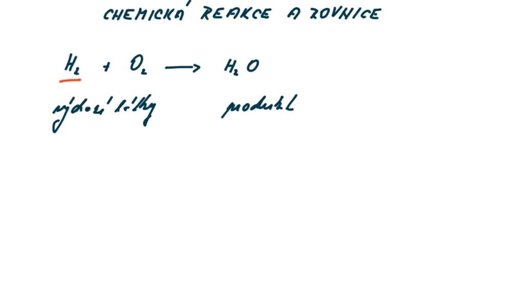 3. náhled výukového kurzu Chemické reakce a rovnice 