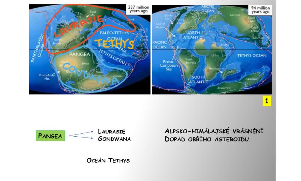 2. náhled výukového kurzu Geologická historie Země - Mezozoikum