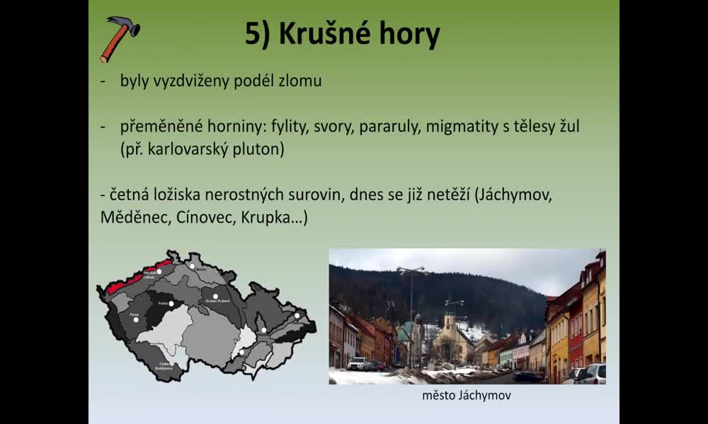 5. náhled výukového kurzu Geologický vývoj a stavba území ČR
