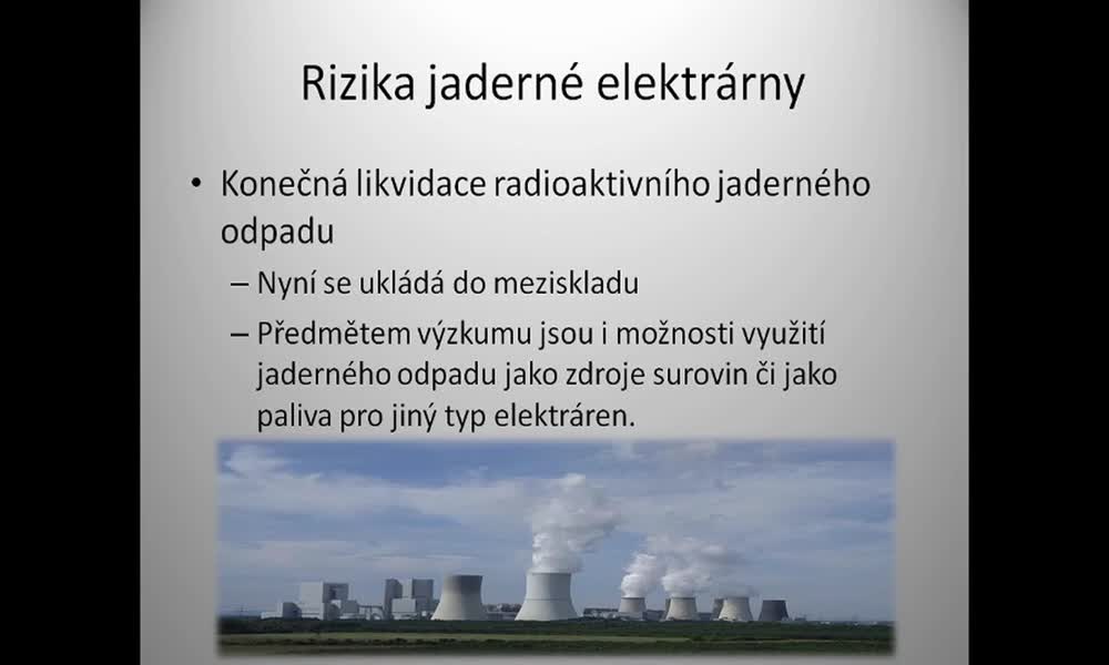 5. náhled výukového kurzu Jaderná elektrárna