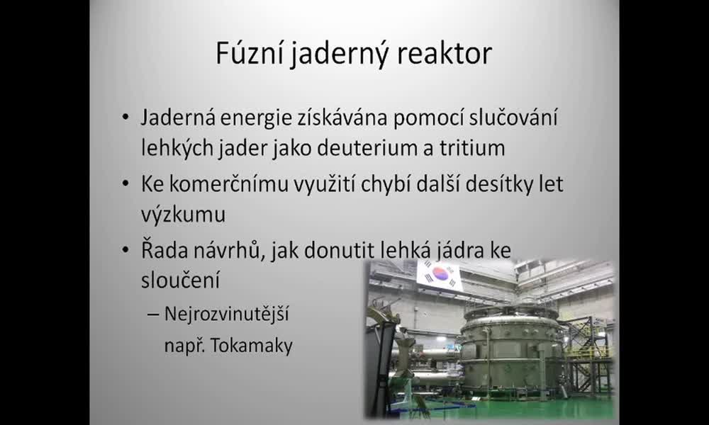 2. náhled výukového kurzu Jaderný reaktor