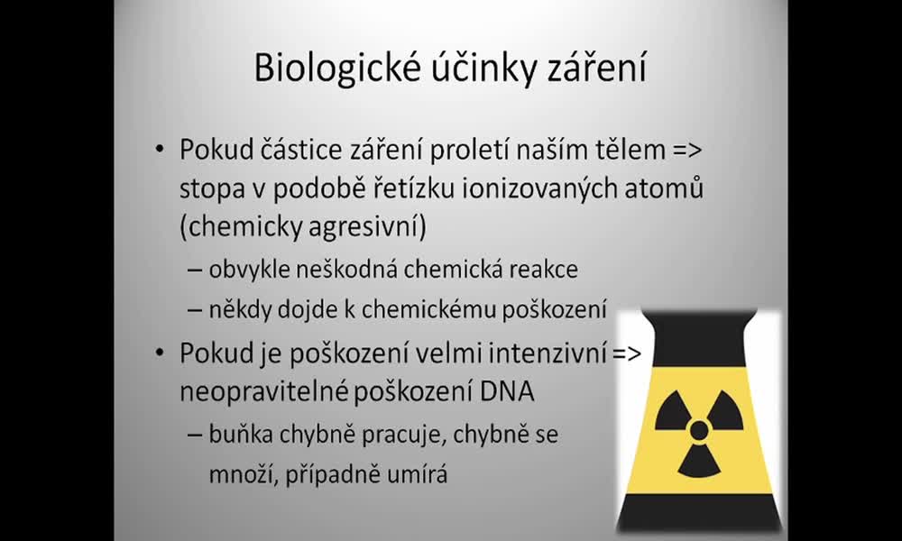 3. náhled výukového kurzu Ochrana lidí před radioaktivním zářením 