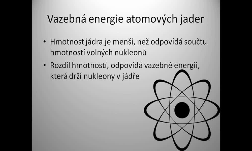 6. náhled výukového kurzu Stavba atomu, atomová jádra