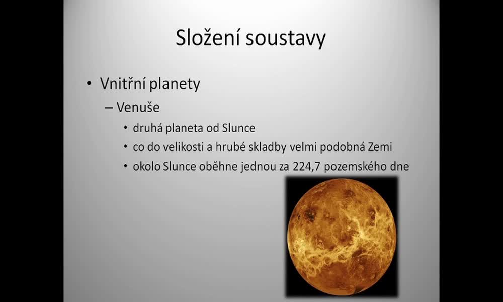5. náhled výukového kurzu Sluneční soustava - její hlavní složky