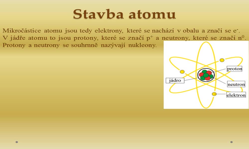 3. náhled výukového kurzu Stavba atomu