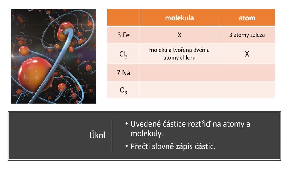 4. náhled výukového kurzu Molekuly