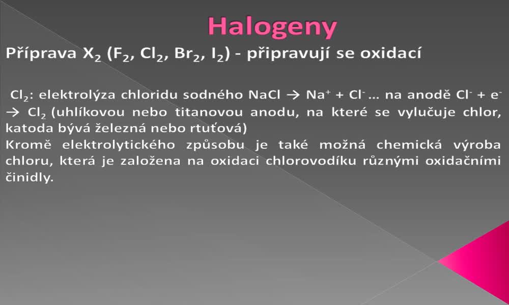 5. náhled výukového kurzu Halogeny