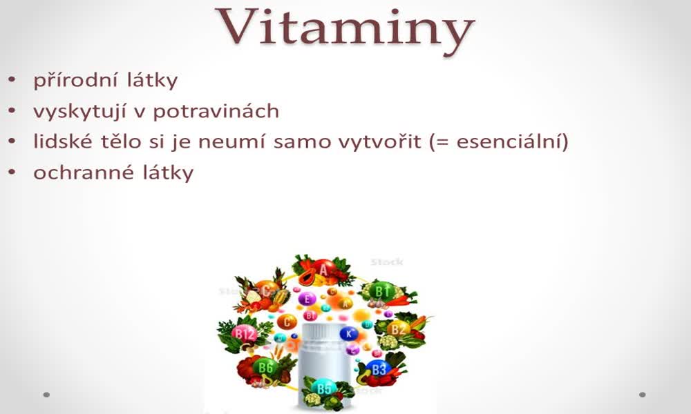 1. náhled výukového kurzu Vitaminy